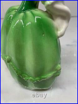 Vintage Porcelain Figural French Lady Perfume Scent Bottle Large Vase 7 H1S1/3