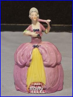 Vintage Porcelain Germany FANCY VICTORIAN LADY Scent Bottle 4 3/4