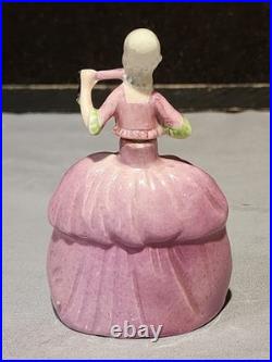 Vintage Porcelain Germany FANCY VICTORIAN LADY Scent Bottle 4 3/4