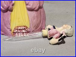 Vintage Porcelain Germany FANCY VICTORIAN LADY Scent Bottle 4 3/4