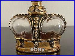 Vintage Prince Matchabelli 4 OZ Duchess of York Crown Gold Color Perfume Bottle