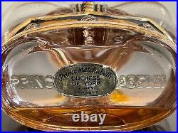 Vintage Prince Matchabelli 4 OZ Duchess of York Crown Gold Color Perfume Bottle