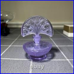 Vintage Purple Art Glass Ornate Perfume Bottle