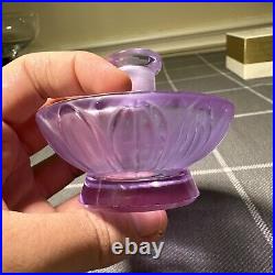 Vintage Purple Art Glass Ornate Perfume Bottle