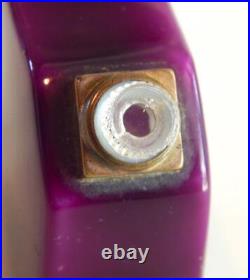 Vintage Purple Glass Ybry Square Perfume Bottle for Mon Ami Missing Over Cap