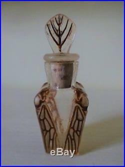 Vintage R LALIQUE cigalia perfume bottle Art Deco