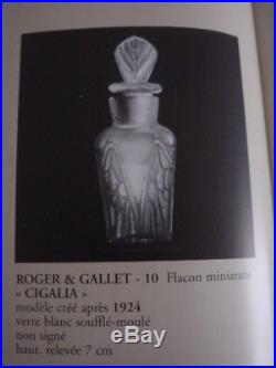 Vintage R LALIQUE cigalia perfume bottle Art Deco