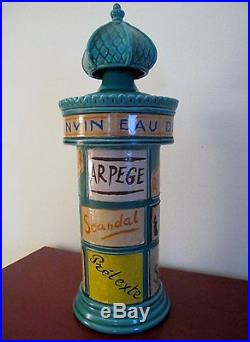 Vintage RARE LANVIN PARFUM PERFUME Figural Labels display bottle FRANCE 1949