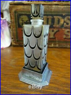 Vintage RENE LALIQUE Flacon Paris LUCIEN LELONG 1931 Skyscraper Perfume Bottle
