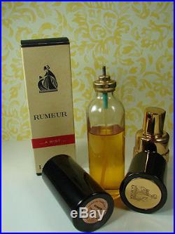 Vintage RUMEUR a Mist. Perfume Eau de LANVIN BLACK Cannister Spray BOTTLE 2 Oz