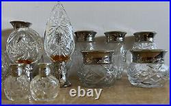 Vintage Ralph Lauren Safari Empty Crystal Glass Perfume Bottles Lot Of 16 Rare