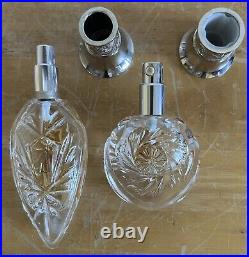 Vintage Ralph Lauren Safari Empty Crystal Glass Perfume Bottles Lot Of 16 Rare