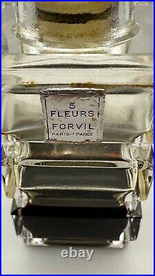 Vintage Rare 5 Fleurs by Forvil Perfume Bottle Paris France 1926