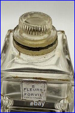 Vintage Rare 5 Fleurs by Forvil Perfume Bottle Paris France 1926