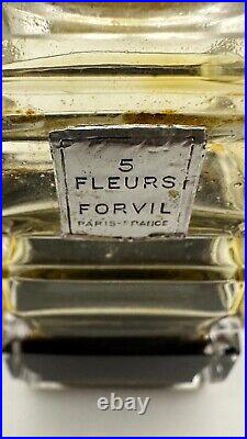 Vintage Rare 5 Fleurs by Forvil Perfume Bottle Paris France 1926