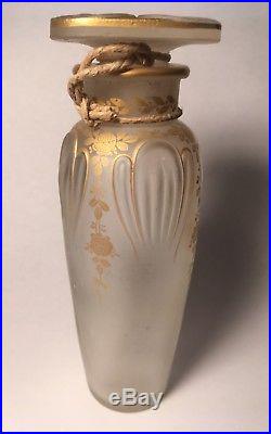 Vintage Rare Dubarry Gold Leaf Perfume Bottle with Original Label -Art Deco