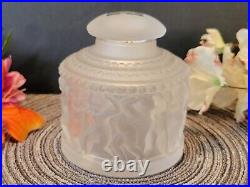 Vintage René Lalique'Les Enfants' Perfume Bottle Cherubs Frosted Glass Paris