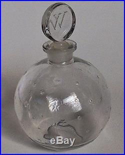 Vintage Rene Lalique art glass Worth perfume bottle