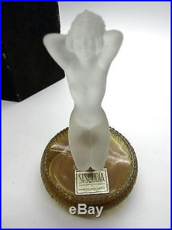 Vintage Rene Pierre Sesquoia Perfume Bottle with Box Figural Nude Woman