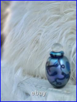 Vintage Robert Eickholt 1991 art glass perfume bottle