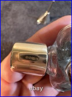 Vintage Rose Perfume Bottle With Funnel, 925 Sterling Silver With Original Box