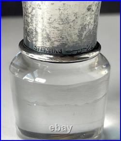 Vintage SS Lidded Cut Glass Perfume American Manufacturer Stunning Pattern
