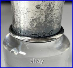 Vintage SS Lidded Cut Glass Perfume American Manufacturer Stunning Pattern