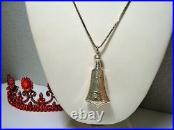 Vintage STERLING PERFUME PENDANT Sterling Silver Chatelaine Perfume Scent Bottle