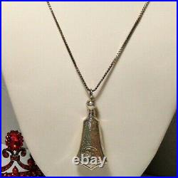 Vintage STERLING PERFUME PENDANT Sterling Silver Chatelaine Perfume Scent Bottle