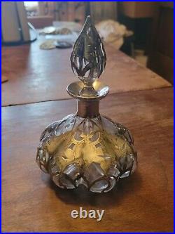 Vintage STEUBEN Sterling Silver Overlay 6 Gourd Shaped Perfume Bottle #439 IRIS