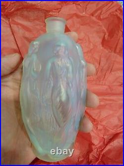 Vintage Sabino Opalescent Art Glass Nude Naked Lady Nymphs Perfume Bottle France