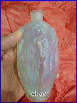 Vintage Sabino Opalescent Art Glass Nude Naked Lady Nymphs Perfume Bottle France