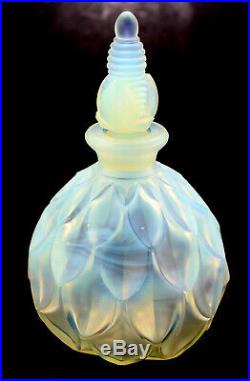 Vintage Sabino Paris France Round Opalescent Petalia Perfume Bottle Art Glass