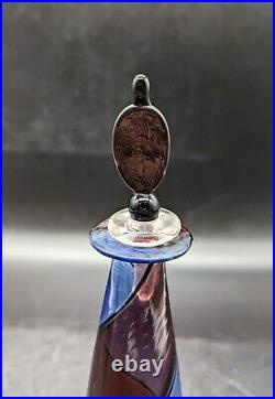 Vintage Salvadore & Campagnol Murano Art Glass Perfume Bottle WithStopper 9