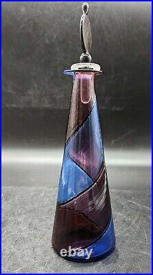 Vintage Salvadore & Campagnol Murano Art Glass Perfume Bottle WithStopper 9