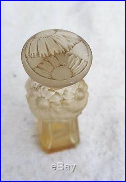Vintage Scarce Baccarat/r Lalique Floral Design Quality Glass Perfume Bottle