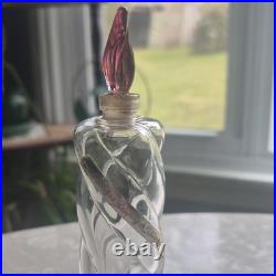 Vintage Schiaparelli Decorative Glass Candle Perfume Bottle with Flame Stopper