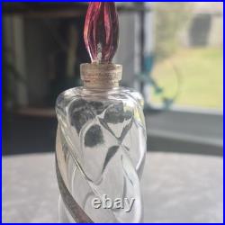 Vintage Schiaparelli Decorative Glass Candle Perfume Bottle with Flame Stopper