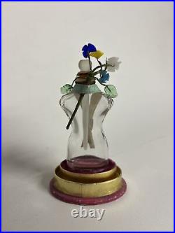 Vintage Schiaparelli Figural Glass Perfume Dummy Bottle Display Glass Flowers