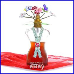 Vintage Schiaparelli SHOCKING Dressmaker Form w Glass Flowers Perfume Bottle