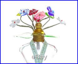 Vintage Schiaparelli SHOCKING Dressmaker Form w Glass Flowers Perfume Bottle