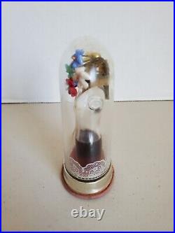 Vintage Schiaparelli Shocking Perfume Bottle In Glass Dome, Flowers Some Perfume