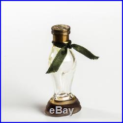 Vintage Schiaparelli Zut Miniature Perfume Bottle Mini Metal Cap Ribbon Sticker