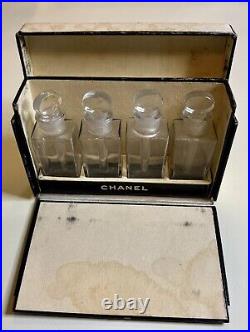 Vintage Set Of Four Coffret Bottles Chanel