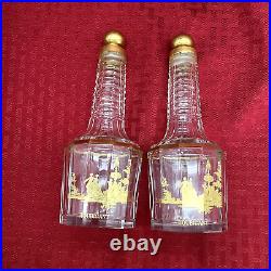 Vintage Set Of French Houbigant Baccarat Perfume Bottles Set Of 2