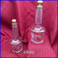 Vintage Set Of French Houbigant Baccarat Perfume Bottles Set Of 2