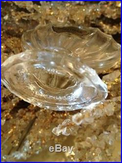 Vintage Shalimar Bottle Colbalt Top Very Old Exquiste Crystal Baccarrat Crystal