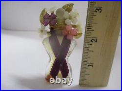 Vintage Shocking by Schiaparelli Perfume Bottle With Floral Pin