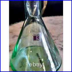 Vintage Signed 1970s Carlo Moretti Murano Glass Perfume Decanter Bottle Handblow