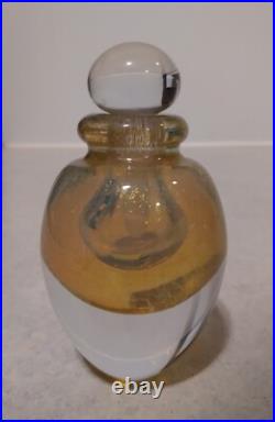 Vintage Signed 1994 Robert Eickholt Iridescent Art Glass Perfume Bottle
